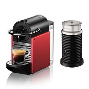 Pixie Cherry Red & Milk Frother Bundle