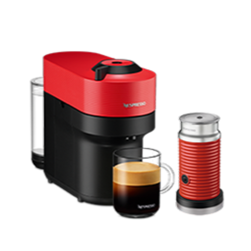 Vertuo Pop Red & Aeroccino 3 Red Bundle