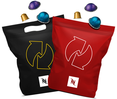 Black & Red Nespresso Recycling Bag