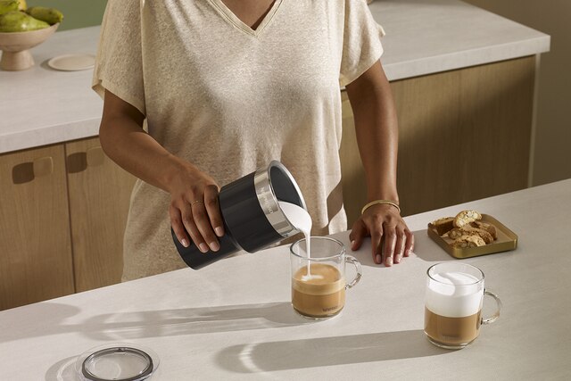 by hand, barista-style!