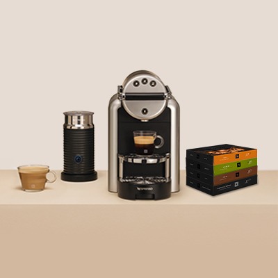 Zenius + Aeroccino + 2 boxes of coffee at 50k