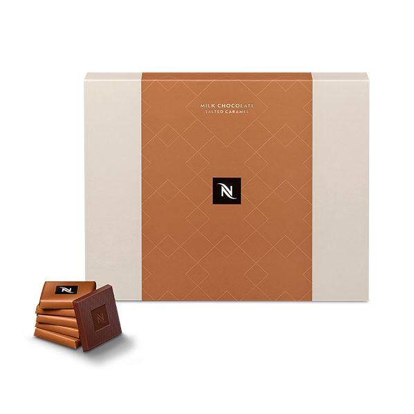 Milk Chocolate Squares with Salted Caramel