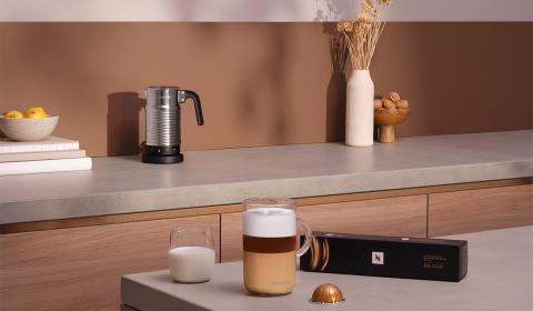 Pine Nuts Honey Latte | Vertuo Coffee Recipe | Nespresso Kuwait