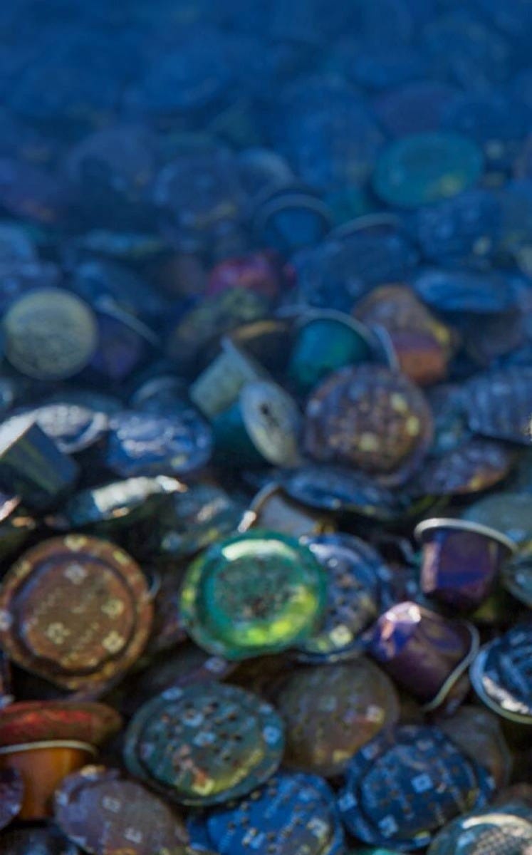 Recycled coffee capsules