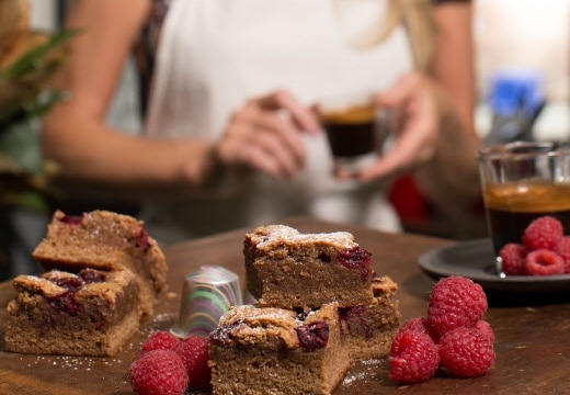 Chocolate raspberry brownie