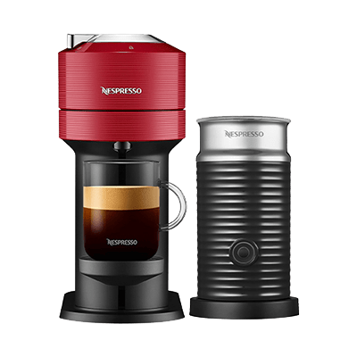 Vertuo Next Cherry Red & Aeroccino Bundle