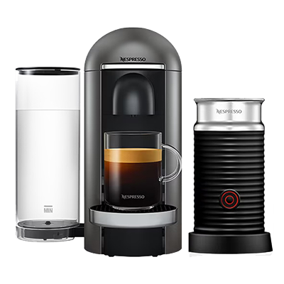 VertuoPlus Premium Titan & Aeroccino Bundle