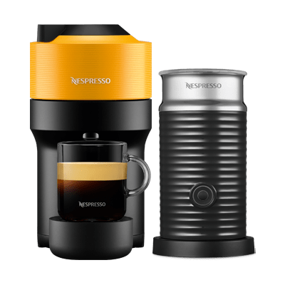 Vertuo Pop Mango Yellow & Aeroccino Bundle