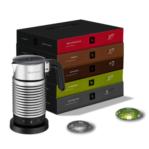 Professional Coffee 5 Box Classic Assortment + Aeroccino 4 Milk Frother